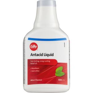 Life Brand LB Heartburn Relief Mint 600 mL Antiacide Liquide