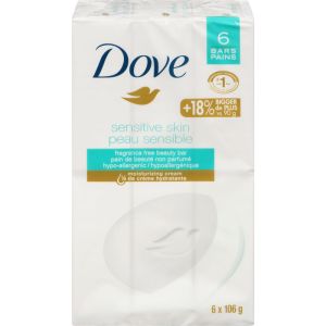 Dove Sensitive Skin Beauty Bar for Lasting Moisturization
