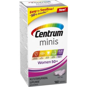 Centrum Minis Women 50+ Multivitamin and Multimineral Supplement, Mini Tablets, 160 Count