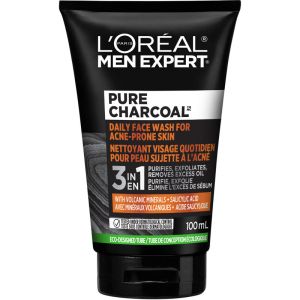 Men Expert Pure Charcoal Daily Face Wash for Acne-Prone Skin 100 mL