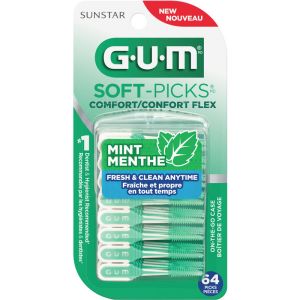 GUM Soft-Picks Comfort Flex Mint – 64ct