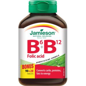 Jamieson Vitamin B6 + B12 and Folic Acid 110 Count