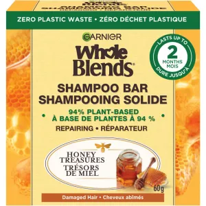 Garnier Whole Blends Honey Treasures Repairing Shampoo Bar for Damaged Hair