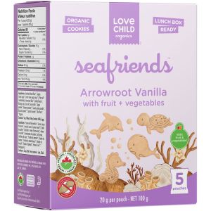 Love Child Seafriends Arrowroot Vanilla Cookies Snack Pack 1G