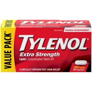 Tylenol Extra Strength Pain Relief Acetaminophen 500mg 200 ea