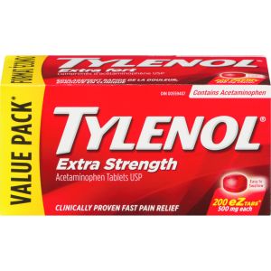 Tylenol Extra Strength Pain Relief Acetaminophen 500mg EZTabs 200 ea