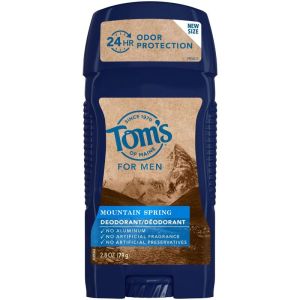 Tom's of Maine Mountain Spring Deodorant for Men, Aluminum-Free, 24-Hour Odor Protection