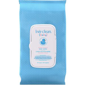 Live Clean Baby Gentle Moisture Ultra Soft Baby Wipes 64 Count