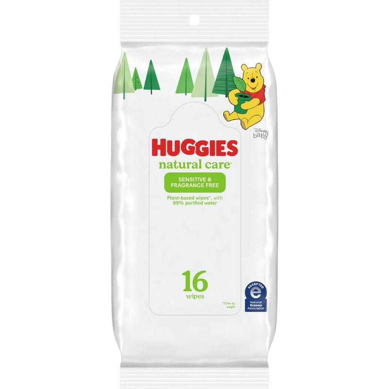 Huggies Natural Care Sensitive Baby Wipes, Unscented, Plant-Based Ingredients