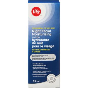 Life Brand Night Facial Moisturizing Lotion - Paraben-free, Fragrance-free, Hypoallergenic