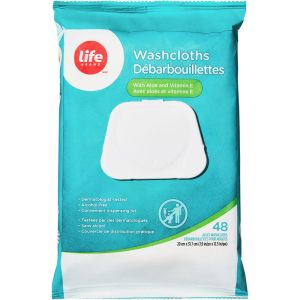 Life Brand Adult Washcloths 48 ea