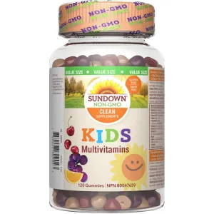 SD Naturals Non-GMO Kid's Multivitamin, Non-GMO, Helps in Development and Maintenance of Bones 120 Count