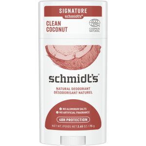 Schmidt's Natural Deodorant Stick Clean Coconut - 48 Hour Protection, No Aluminum Salts