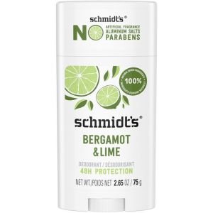 Schmidt's Aluminum Free Natural Deodorant for Women and Men, Bergamot + Lime