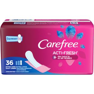 Carefree Acti-Fresh Body Shape Panty Liners Extra Long 36 Count
