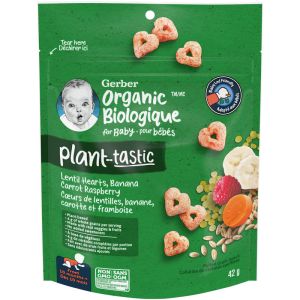 GERBER PLANT-TASTIC Organic Puffed Grain Snack Pouch 42 G