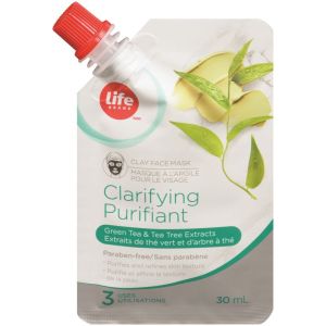 Life Brand Clarifying Clay Face Mask - Green Tea & Tea Tree Extracts