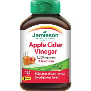 Jamieson Apple Cider Vinegar 1,000 mg + Chromium 120 Count