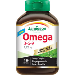 No Fishy Aftertaste Omega-3-6-9 1,200mg 180 Count
