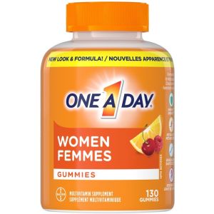 One A Day Women's Multivitamin Gummies - Daily Gummy Vitamins for Women with Vitamins A, C, D and Zinc to Support Immune Function, Biotin for Healthy Hair, Skin and Nails, and More 130 Count