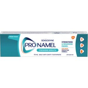Sensodyne ProNamel Enamel Care Toothpaste, Fresh Wave, Travel Size 18 mL