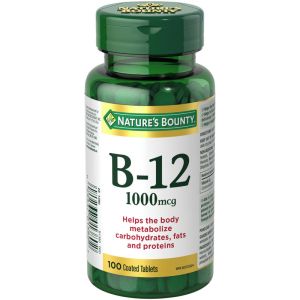 Nature's Bounty Vitamin B12 Supplement, 1000mcg 100 Count