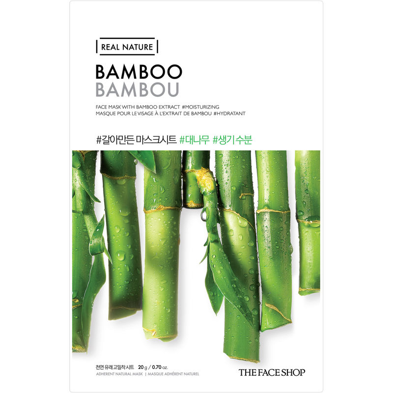 The Face Shop Real Nature Mask Bamboo 20g - Revitalizing Hydrating Sheet Mask