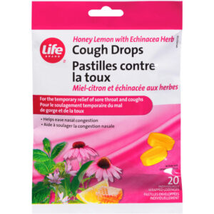 Life Brand Herb Cough Drops with Honey Lemon and Echinacea 20 oz