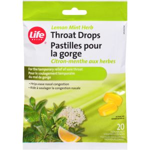 Life Brand LB Herb Cough Drops Lemon Mint 20 Count