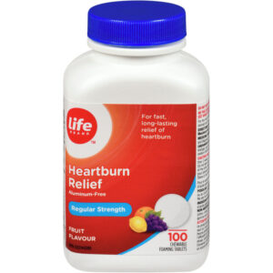 Life Brand LB Heartburn Relief RS Fruit 100 TAB