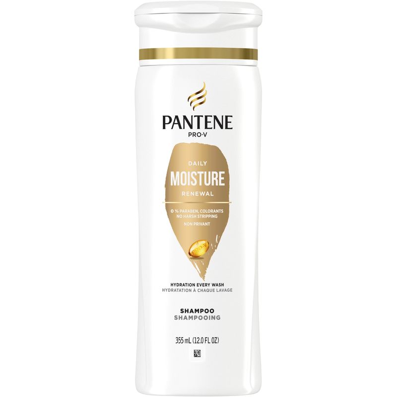 Pantene Pro-V Daily Moisture Renewal Shampoo, 12 oz/355 mL - Hydrating Formula for Stronger, Healthier Hair
