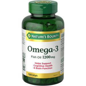 Natures Bounty Fish Oil Softgels, Omega 3 Supplement, 1200mg 120 Count