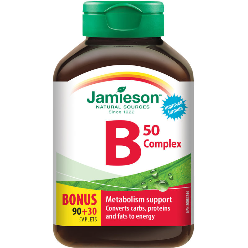 Jamieson B Complex Caplets, 50 mg 120 Count