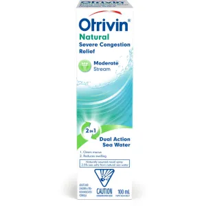 Otrivin Natural Severe Congestion Relief with Dual Action Sea Water Spray 100 mL