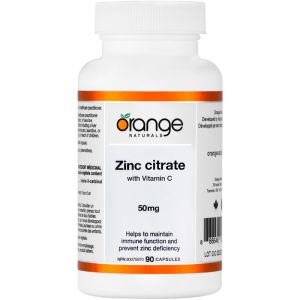 Orange Naturals Zinc Citrate with Vitamin C - 90 Capsules