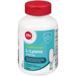 Life Brand L-Lysine Double Strength 1000mg Tablets