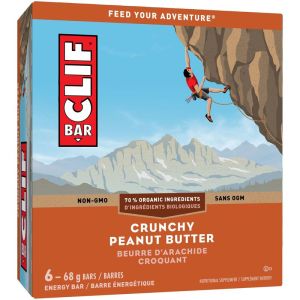 CLIF BAR - Crunchy Peanut Butter Energy Bars (68g, 6 Count)