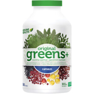 Genuine Health Greens+ Original Green Superfood Capsules