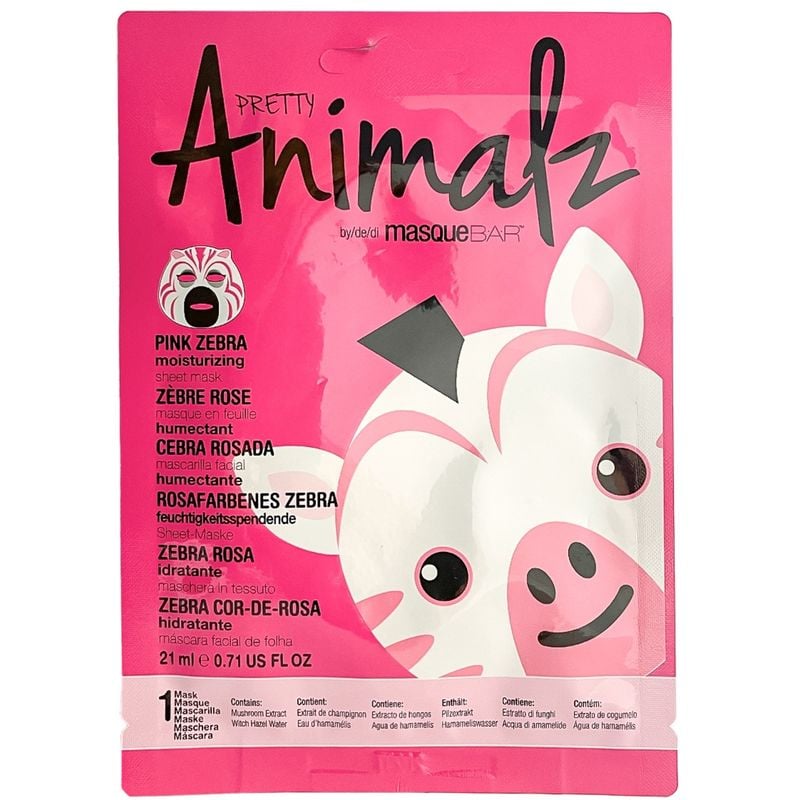 Masque Bar Pretty Animalz Pink Zebra Sheet Mask 21 EA