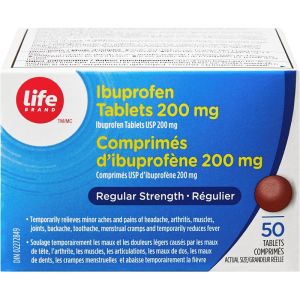 Life Brand LB Ibuprofen 200MG 50 TAB - Pain Relief Tablets