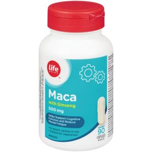 Life Brand Maca with Ginseng 500mg - 90 Capsules
