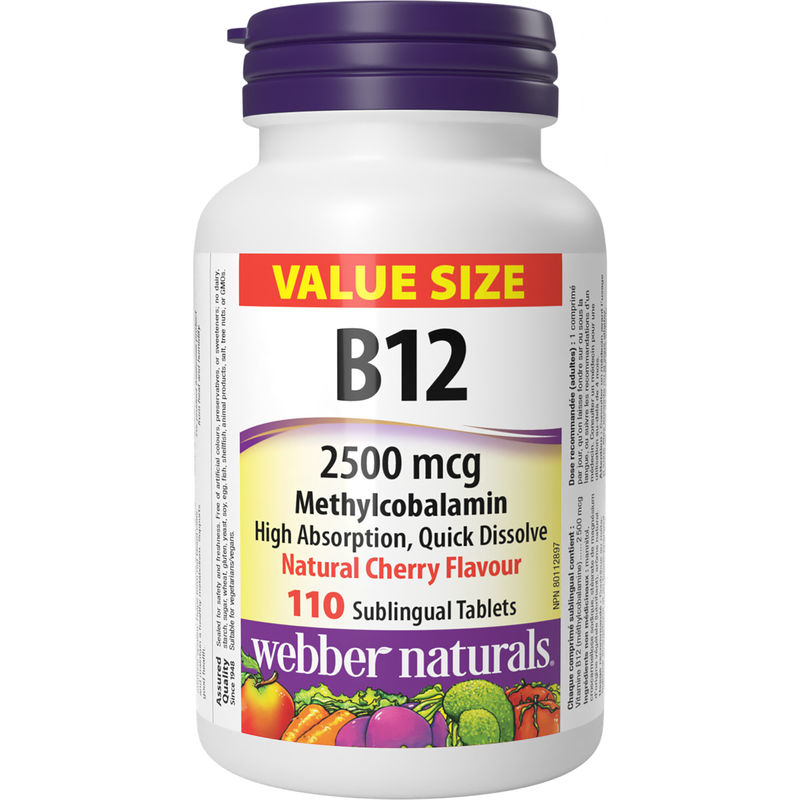 Webber Vitamin B12 Methylcobalamin 2500 mcg 110 TAB