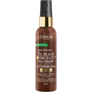 L'Oreal Paris Sublime Bronze Self-Tanning Water Mist for Face with Coconut Water + Vitamin E, 89 mL