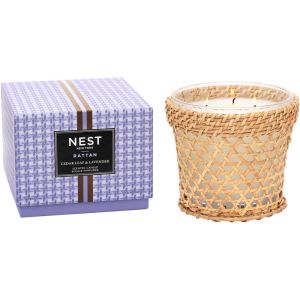 NEST Fragrances Rattan Cedar Leaf & Lavender 3-Wick Candle 600 g