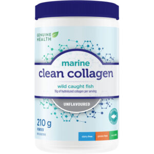 Genuine Health Marine Clean Collagen, Unflavored Hydrolyzed Collagen Powder, Wild Caught Fish 210 g
