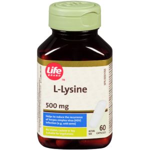 Life Brand L'Lysine 500mg 60 Capsules