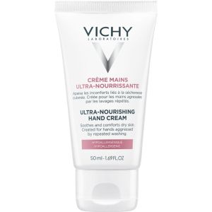 Vichy Ultra Nourishing Hand Cream for Dry Skin with Shea Butter, Hypoallergenic 50 mL