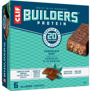 Clif Builders Protein Bars - Chocolate Mint - Non-GMO - 6 Count