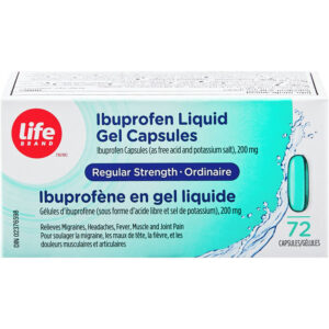 Life Brand LB Ibuprofen Liquid Capsule 72 Count
