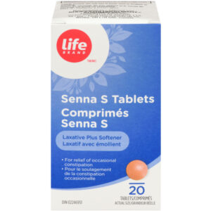 Life Brand LB SENNA S Tablets 20 EA - Relief for Occasional Constipation